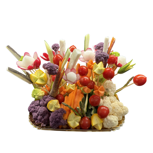 le-panier-de-benedita propose à Montpellier, Ecusson, Védas, Mauguio, Jacou, Castlenau Le Lez un bouquet de légumes frais sculptés,